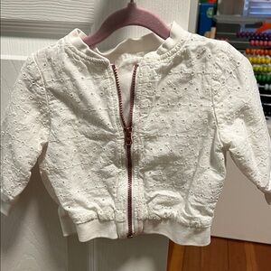 Cat & Jack White Eyelet Baby Jacket